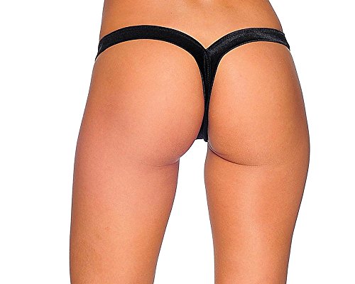 Bodyzone Women's Heart Back Thong, Black, One Size #TOP2