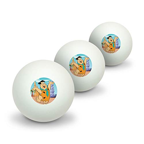 GRAPHICS & MORE The Flintstones Fred Character Novelty Table Tennis Ping Pong Ball 3 Pack