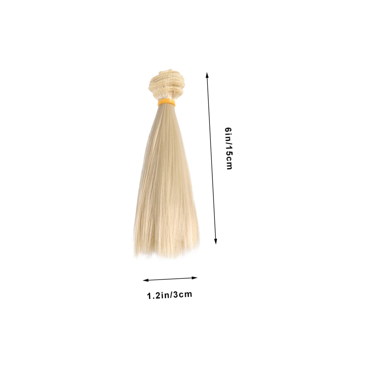 Peluca de Muñeca DIY de Pelo Liso 5 Piezas 15 Cm Resistentes al Calor para Manualidades Niñas Peluca Recta Caqui Oscuro Fácil de Usar para Muñecas