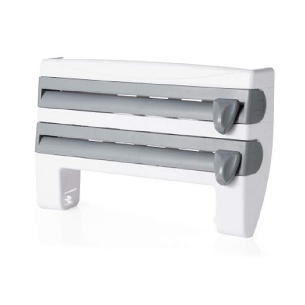 Kitchen Organizer Paper Towel Holder,Kitchen Shelf Cling Film Storage Rack Tin Foil Storage Accessories for Kitchen, Dining Room,B