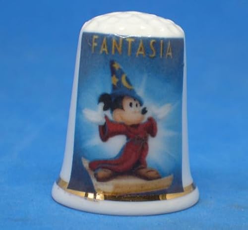 Birchcroft Porcelain China Collectible Thimble - Mickey Fantasia - with Display Box