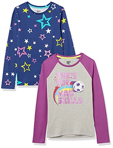 Image of Amazon Essentials Girls and Toddlers' Long-Sleeve Crewneck T-Shirts