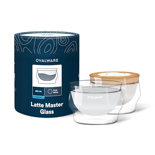 Comparison: Best Ovalware Coffee 6 ovalware 8.5oz Double Wall Latte Cups, Latte Set of 2 - Latte Glasses for Cold & Hot Drink, Palm-Sized Cups with Wide Rim for Artistic Designs - Frost White