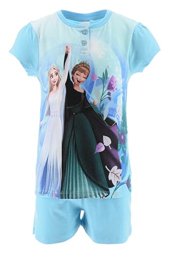 Disney La Reine des Neiges, Pyjama Court, Fille (Bleu,4 Ans)