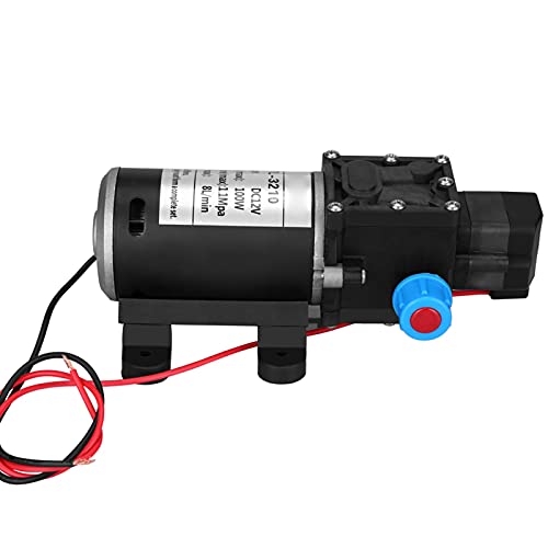 Cocoarm Pompa dell'Acqua Autoadescante a Membrana, 12V, 100W, Alta Pressione 160Psi, Portata 8L/Min, Automatica per Uso Domestico e Industriale