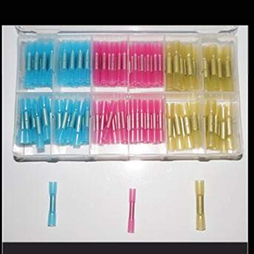 Davitu 125PCS/ lot BHT5.5 BHT2 BHT1.25 Boxed Heat Shrink Tubing Cable Waterproof Mid-Insulation Cold Crimp Terminal Wiring Adapter