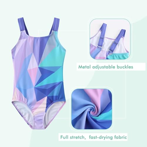 Image of Girls One Piece Swimsuits Halter Bathing Suits Summer Swimwear 3-16 Years