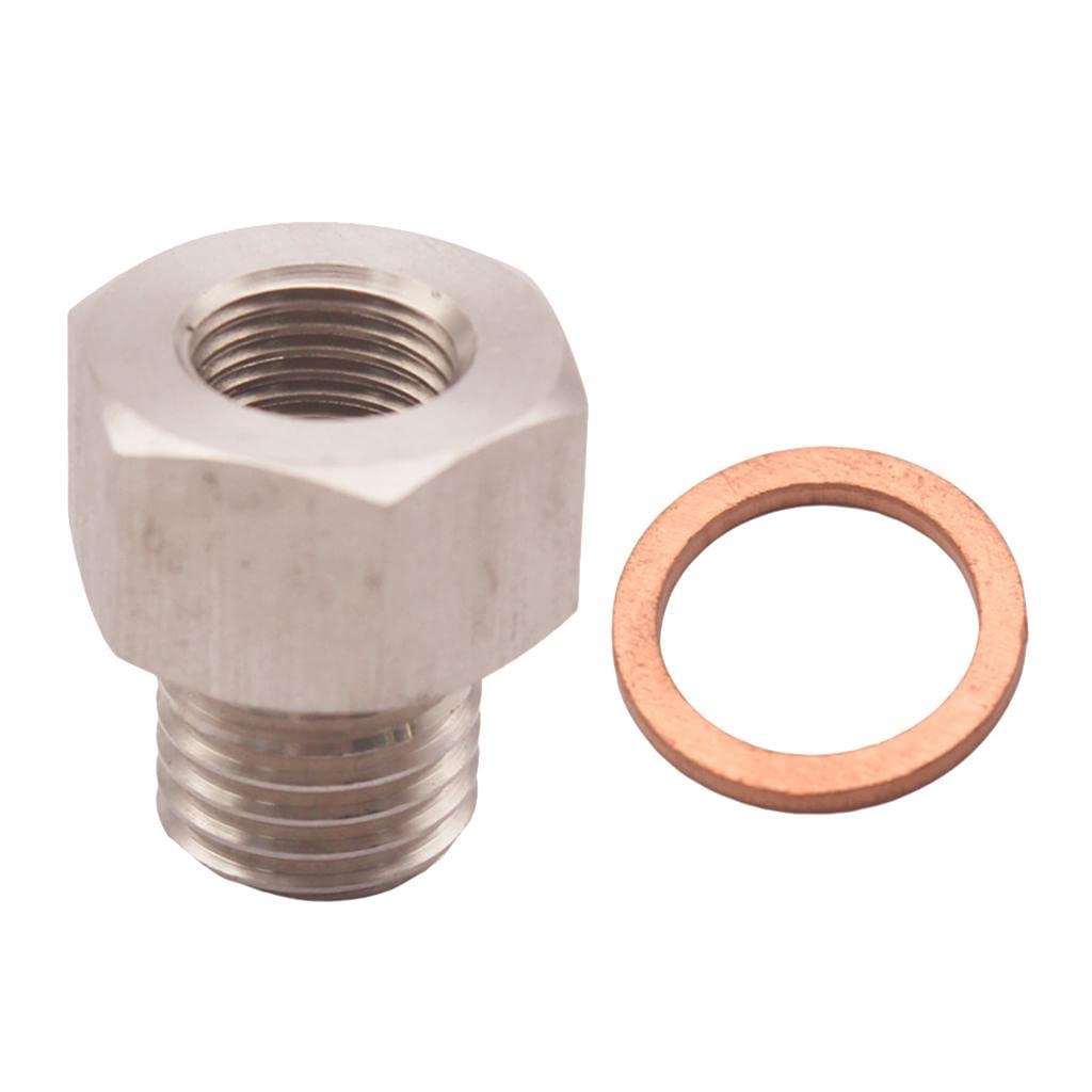 AUTO Meter 1/8in Npt to M16x1.5 Adapter LS1 Oil Pressure Fitting Adapter Brass Metric Thread Converter