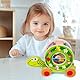 Holzschildkröten Traktionsspielzeug mit Abnehmbarer Schildkrötenschale und Formklassifikation Holzblöcke, Nachzieh-Spielzeug Pädagogisches Spielzeug für Kinder
