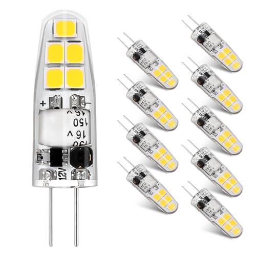 G4 LEDd 12V AC/DC 6000K F 200LM G4d 1.3W 15WnQd G4ȃGlLEDd Ȃ s ƒpƖ Lb`t[h 10pbN