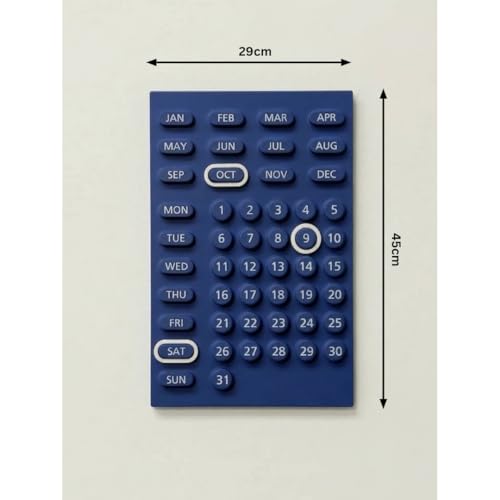 Image of POLKA Calendar | for Home & Office | Wall & Desk Calendar | Aesthetic (Blue)