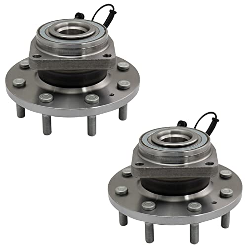 Image of TRQ Front Left and Right Wheel Bearing and Hub Assembly Set 2 Piece Compatible with 11-19 Chevrolet Silverado 3500 HD 4WD with Dual Rear Wheels 11-19 GMC Sierra 3500 HD 4WD with Dual Rear Wheels