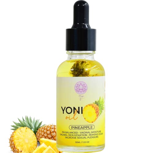 Magic V Yoni Oil Organic Feminine Oil Vaginal Moisturizer (Pineapple) Feminine Deodorant Eliminates Odor Ph Balanced With Essential Oils