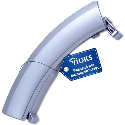 VIOKS Mango de lavadora con ejes de repuesto para 00751791 Lavadora Manija de puerta Siemens para IQ700, IQ500, S10, S12, S14, S16 Siemens Lavadora