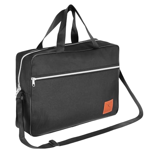 Granori Handgepäck Reisetasche 40x30x10 cm - Leichte Flugzeug Bord-/ Kabinengepäck Tasche | Gepäck Kabinentasche ideal für Lufthansa Flug (Schwarz)