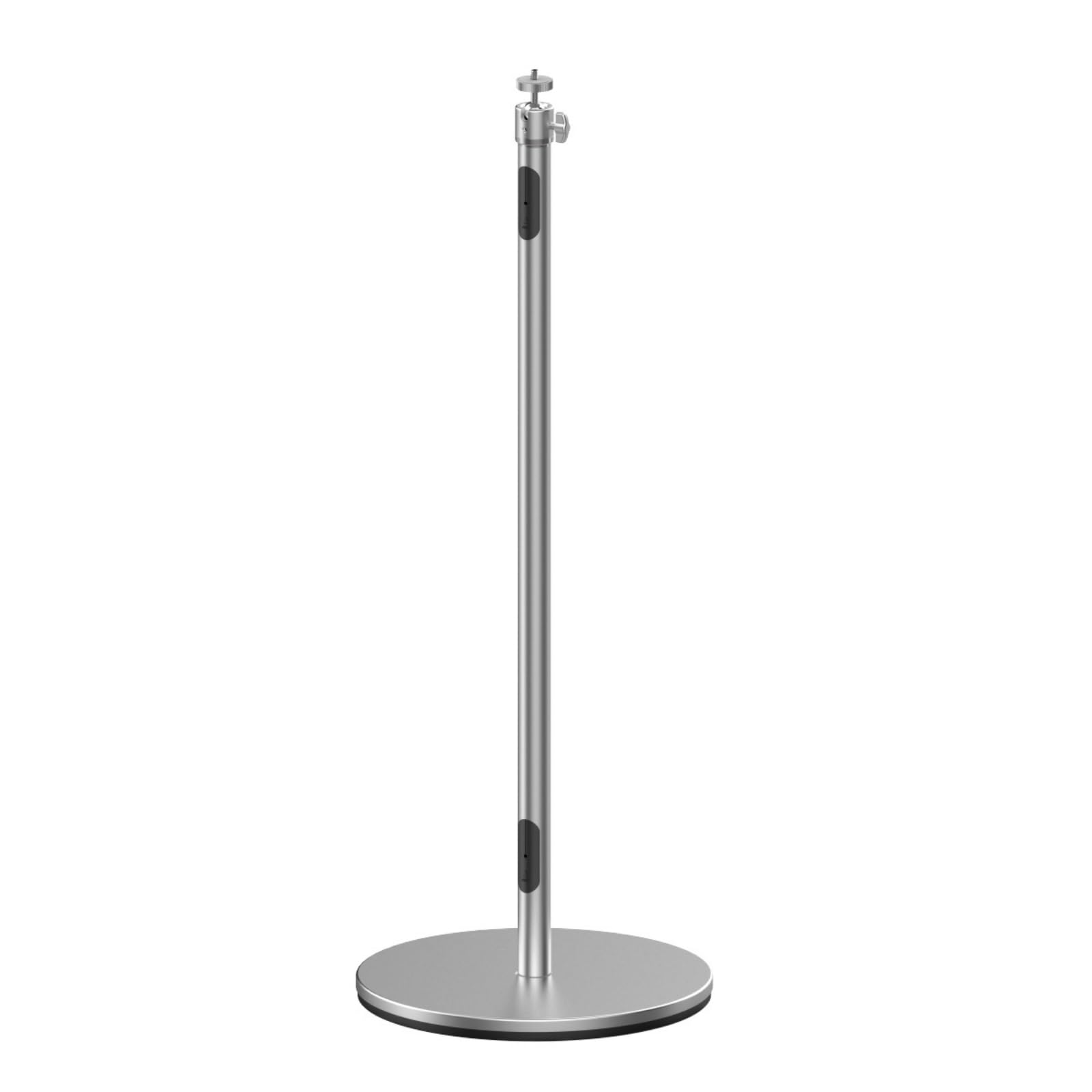 MagiDeal Support Stand Supporto Proiettore Pavimento Asta Telescopica con Inclinazione Fluida E Base Rotonda Compatta in Lega di Alluminio E Acciaio Adatto per, Argento, Altezza Regolabile 250-760