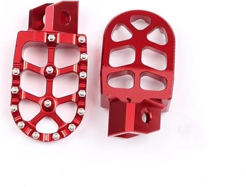 Repose-pieds moto TTR90 TTR125 rouge contre la glisse en pleine boue