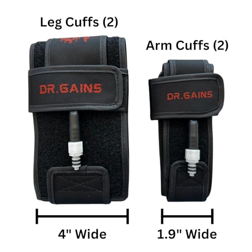 Image of Inflatable BFR Bands, Blood Flow Restriction Bands for Occlusion Training, Muscle Growth & Strength, Weight Lifting (Full Set)