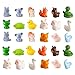 Satiskid 30-teiliges Mini-Tier-Set – Mini-Figuren aus Kunstharz für Bastelarbeiten, Puppenhaus-Dekoration, Kuchendekorationen und Blumentopf-Dekorationen