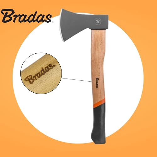 Bradas GARDEN CARE - Holzaxt - Holz Axt Universale - äxte - Universale Spaltaxt - Beil aus gehärtetem Stahl & Buchenholz - Perfekt für Holzspalten & Gartenarbeit - Spalthammer – KT-SW1060 – 600g – Bild 4