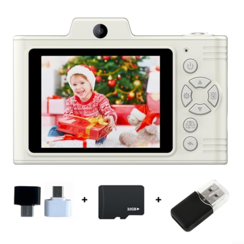 Cámara digital portátil blanca para adolescentes: captura tus viajes con 48 MP