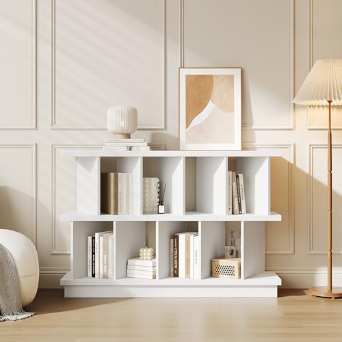 47.24" x 331.5" Garvee 8 Cube Storage Shelf Organizer w/ 10 Removable Back Panels (White, White/Walnut) - image 3