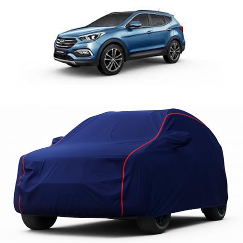 Image of Heavy-Duty Car Cover for Compatible with Hyundai Santa Fe (2024 to 2025 All Models) Deluxe Car Protection Cover - Waterproof & UV-Resistant All-Season Exterior Protection