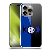 Head Case Designs Licenza Ufficiale Inter Milan Nero & Blu IM 2Stars Custodia Cover Dura per Parte Posteriore Compatibile con Apple iPhone 16 PRO