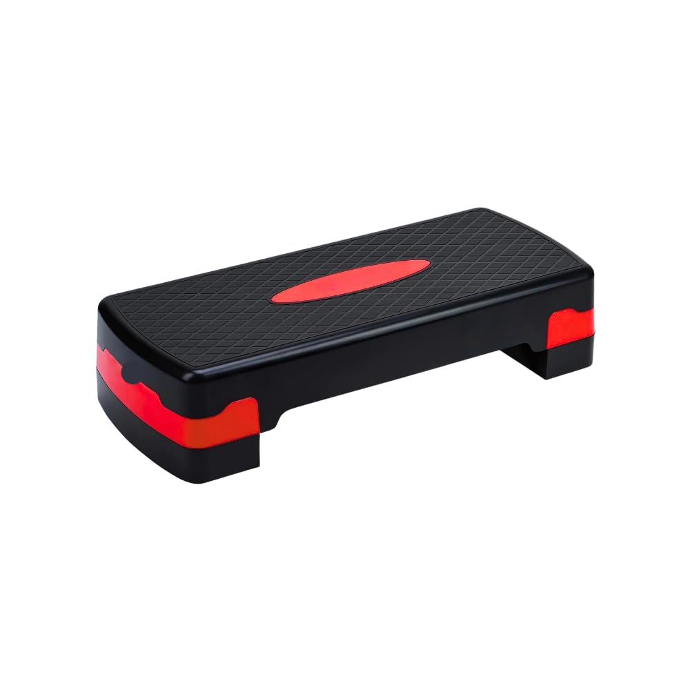 Mapache Aerobic Stepper 68cm with Double Grip (Red, Black Glossy Finish) | Imported-Style Non-Slip Exercise Step Platform for Cardio, Workout & Home Gym-image-35