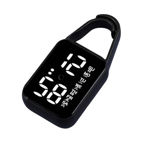 Fryzzolum Men Women Digital Clip Watch Clock Keychain with Night Glow for Test Home Office Outdoor Use Led Touch Watch