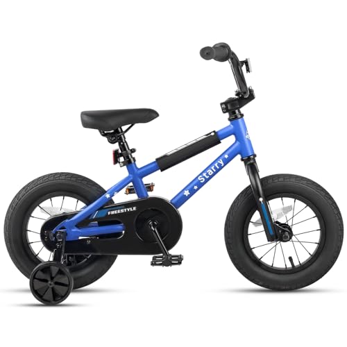 Image of 12 14 16 18 Inch Kids Bike BMX Style Bicycle with Training Wheels Coaster Brake for 2-10 Years Old Toddlers Boys Girls Multiple Colors