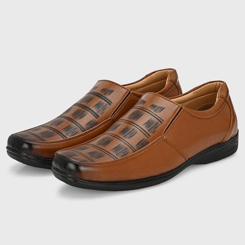 Image of Centrino Slip-on Men's Formal Shoe | Stylish with Soft Cushioned Insole | Trendy Non Lace-Up Design | Perfect for Formal & Office Wear (7680)