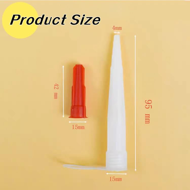 Cartridoppen, siliconen spuitmonden,10 stuks cartridgetips, reservepunten, afdichtdoppen siliconen cartridges, afdichtmondstukken keuken, huishouden, afdichtmiddel gereedschap