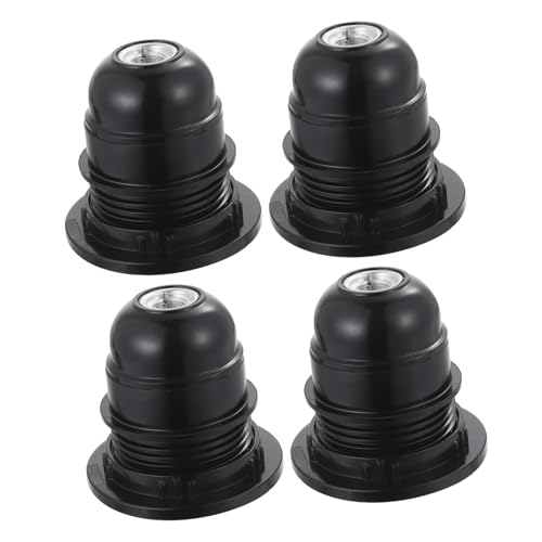 FOMIYES 4個 自?半牙電木ランプホルダー 軽量アルミ製 耐久性 照明器具用ソケット 取り付け簡単 テーブルランプやシーリングライト対応
