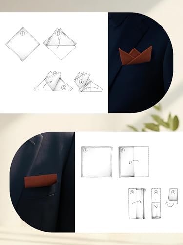 Image of Mantieqingway Cotton Handkerchiefs for Men Solid Color Pocket Square for Suit Formal Wedding Church
