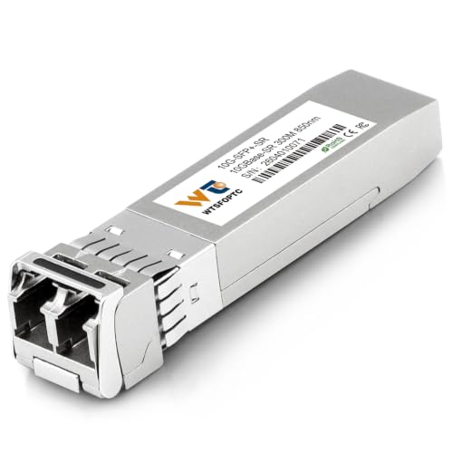 Image of 10GBase-SR Transceiver, 10G SFP+ to LC 850nm Multimode Module MMF 10Gbe SR | up to 300 Meters, 10Gb SFP+ Module Compatible with Cisco SFP-10G-SR, Mikrotik, TP-Link, Meraki and more