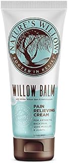 Nature’s Willow – Willow Balm, Natural Pain Relief Cream for Arthritis, Sore Muscles & Joint Pain. Willow Bark Cream (The Original Aspirin) + Essential Oils – 3.5 fl oz