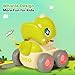 IIROMECI Press and Go Dinosaur Car Toys for Toddlers, Baby Dinosaur Trucks & Dinosaur Eggs, Infant Play Vehicle Set Push Go Friction Car Toys for 18+ Months Boys Girls Birthday Gifts