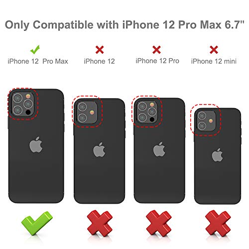 41Xr422Bo9L KINGXBAR Luxury Heart Series Case Clear Gold Plated Protective Cover with Shiny Crystals from Swarovski Compatible with Apple iPhone 12 Pro Max, 6.7 inch,Transparent Thin Hard Skin Phone Covers Blue - Image 5