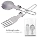 Xcello Fork and Spoon, Portable Folding Titanium Spork Fork, Lightweight Outdoor Camping Cutlery(Fork + Spoon-Silver)