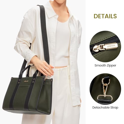 Image of LOVEVOOK Purse for Women Leather Tote Bag Purse and Handbags, Satchel Shoulder Crossbody Top Handle Bags with Zipper