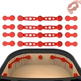 Air Fryer Magnets For Parchment Paper,Air Fryer Magnet Silicone Buckle,High-Temp Resistant For Holding Parchment Paper, Quick-Attach, Universal Fit For All Air Fryers (4, Red)