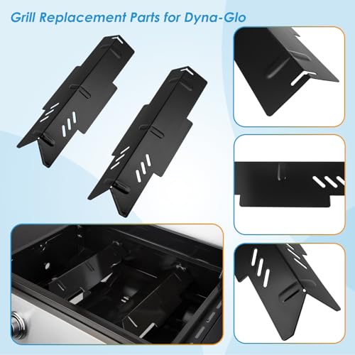 Image of Grill Replacement Parts for Dyna-Glo DGF350CSP DGF350CSP-D, Heat Plates Heat Shields and Burner Tubes for Dyna Glo Grill Replacement Parts 2-Burner DGF350CSP DGF350CSP-D Grills