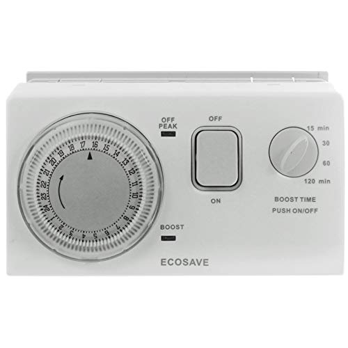 SPARES2GO Economy 7 Quartz Multi-Tariff Timer with Boost Control for Immersion & Combination Storage/Convector Heaters