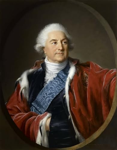 Portrait Stanislaw II August Poniatowski peinture murale Vigee Lebrun decoration de luxe 60x90