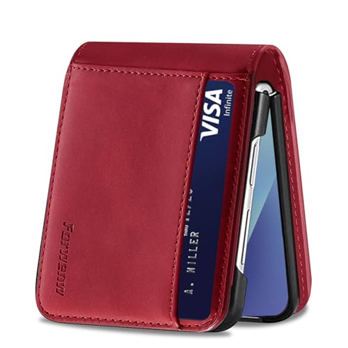Étui à rabat en cuir pour Samsung Galaxy Z Flip 7 coque antichoc avec porte-carte