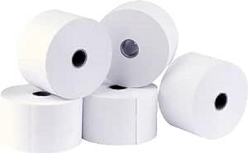 Exacompta - Ref 43807E - Cash Register Receipt Roll (Pack of 5 Rolls) - 80mm Width x 76m Length, Suitable for Shops, Kiosks, Cafés, Restaurants, Card Payments