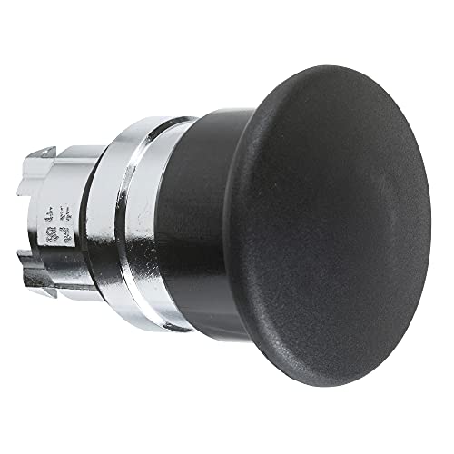 Schneider Electric   Schneider elec pic   mss 40 08   Cabeza pulsador seta diámetro 22 30mm negro embellecedor metálico