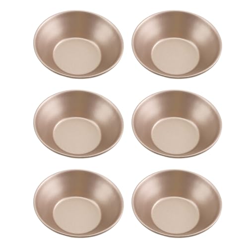 Phantasmia ノンスティックタルト型 6個セット ? 炭素鋼素材で均一加熱、オーブンから冷凍庫まで対応、簡単お手入れ (金)