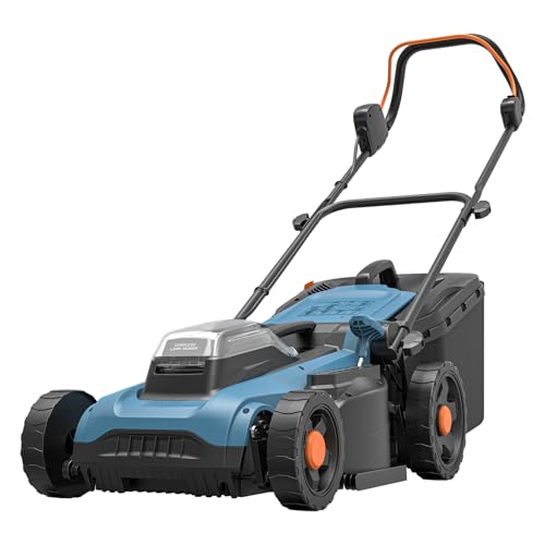 Cordless Electric Lawn Mower 16' Compatible with Makita 18V Battery, 2-in-1 Brushless Push Mower with 5-Position Height Adjustment, Lightweight for Small Yards (Tool Only)